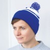 Striped Pom Pom Beanies Lifestyle image
